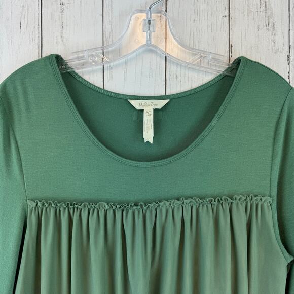 Matilda Jane Green Clairvoyant Stretchy Knit Long Sleeve Tunic Top Size Small - Picture 8 of 13